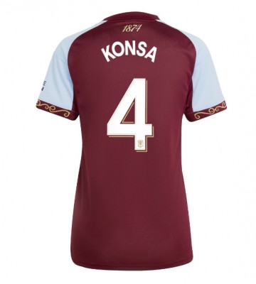 Aston Villa Ezri Konsa #4 Hemmatröja Kvinnor 2025-26 Kortärmad